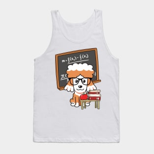 Funny brown dog is teaching Tank Top